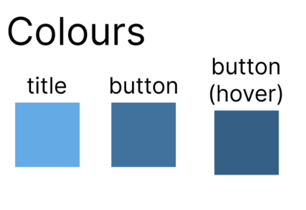 Colours Used for Application